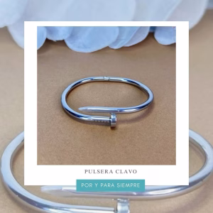 pulsera clavo plateada