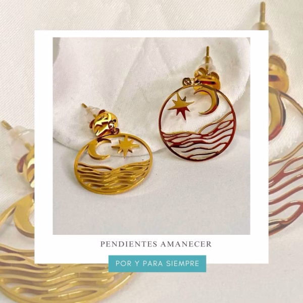Pendientes Amanecer dorados