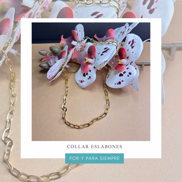 collar eslabones dorado
