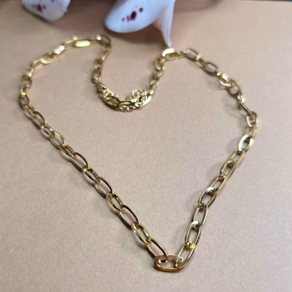 collar eslabones dorado