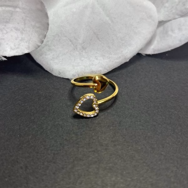 anillo doble corazón