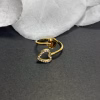 anillo doble corazón