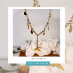 Collar Mar dorado en acero inoxidable