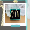 pendientes arco dorados