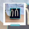 pendientes arco dorados