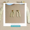 pendientes arco dorados