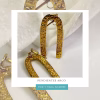 pendientes arco dorados
