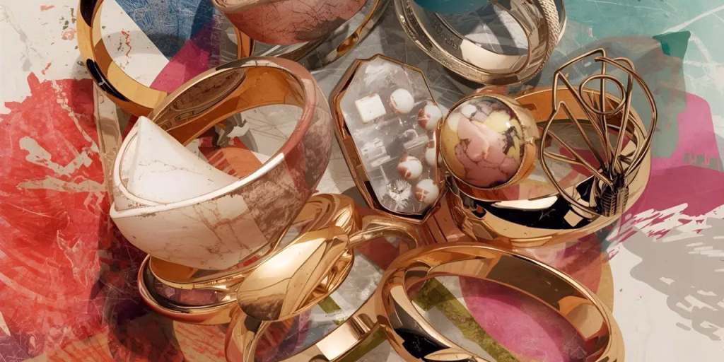 Tipos de materiales usados en la joyería en España: oro, plata, acero inoxidable y piedras naturales