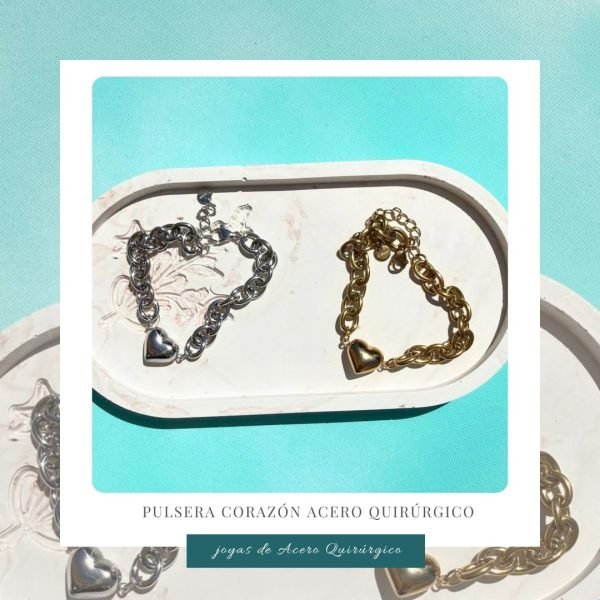 Pulsera Corazón Acero Quirúrgico